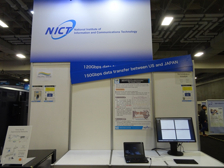 SC16会場のNICTブース 